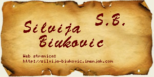Silvija Biuković vizit kartica